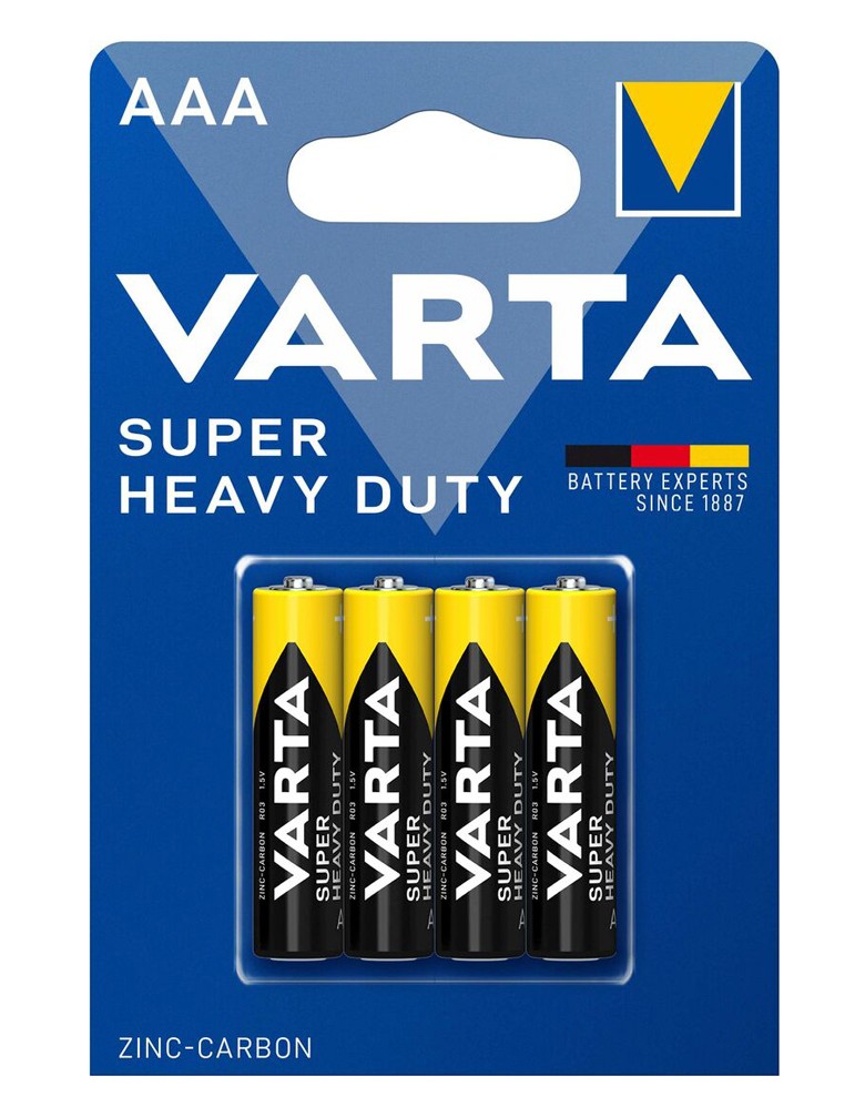 VARTA μπαταρίες Zinc Carbon Super Heavy Duty, AAA/R03, 1.5V, 4τμχ