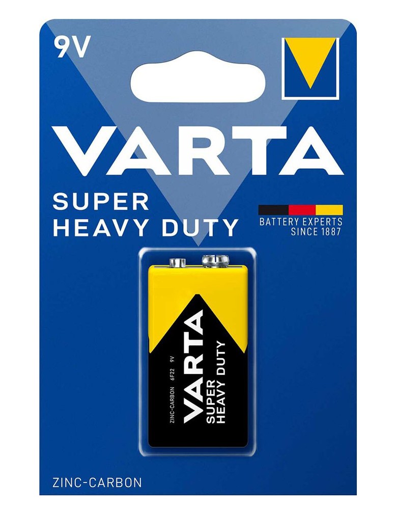 VARTA μπαταρία Zinc Carbon Super Heavy Duty, 9V, 1τμχ