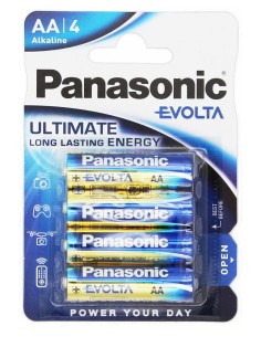 PANASONIC αλκαλικές μπαταρίες Evolta, AA/LR6, 1.5V, 4τμχ