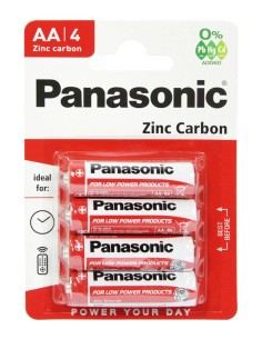 PANASONIC μπαταρίες Zinc Carbon, AA/LR6, 1.5V, 4τμχ