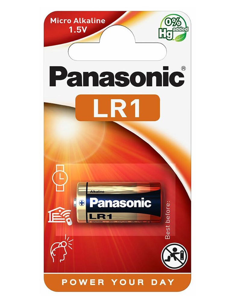 PANASONIC αλκαλική μπαταρία, Lady/LR1, 1.5V, 1τμχ