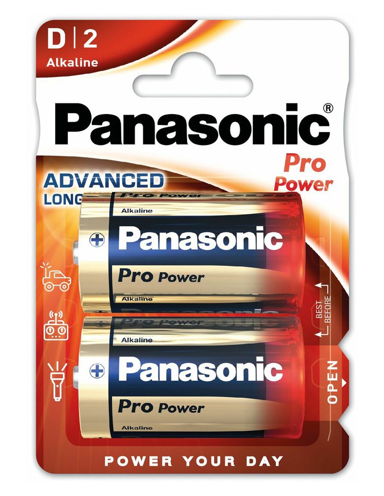 PANASONIC αλκαλικές μπαταρίες Pro Power, D/LR20, 1.5V, 2τμχ