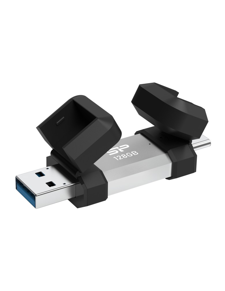 SILICON POWER USB Flash Drive C51, USB/USB-C, 128GB, 120MBps, ασημί