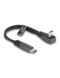 DELOCK καλώδιο USB-C 80750, 60W, flat, γωνιακό, 480 Mbps,...