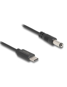 DELOCK καλώδιο USB-C σε DC 5.5 x 2.1mm 85397, 1m, μαύρο