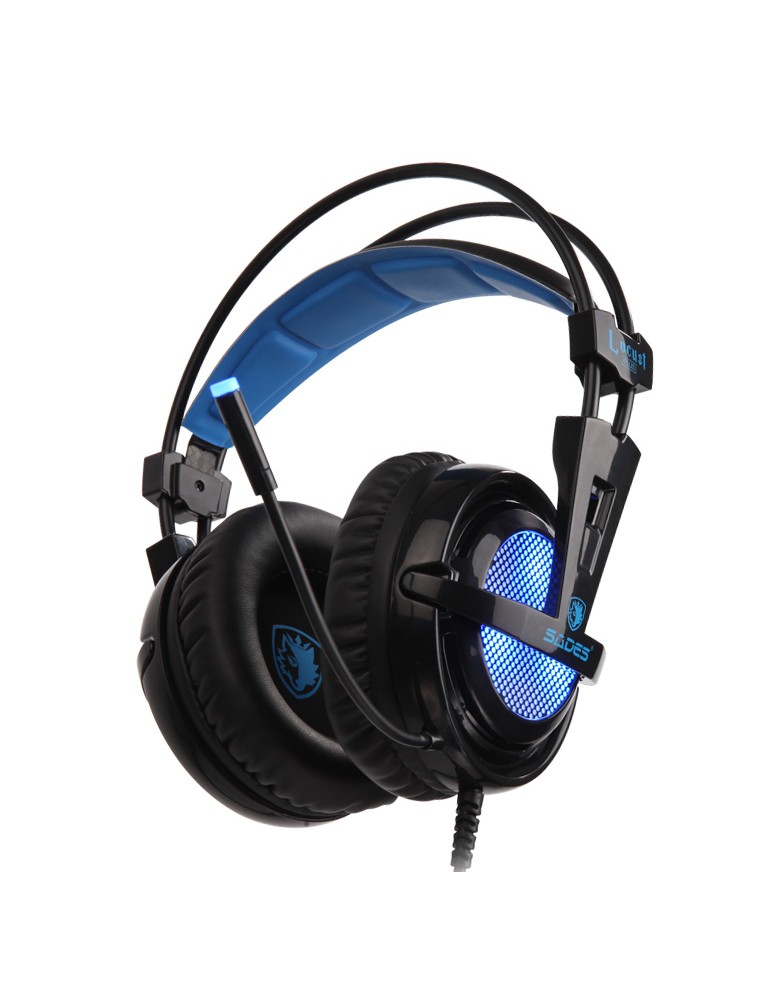 SADES Gaming Headset Locust Plus, USB, 7.1CH με 40mm ακουστικά