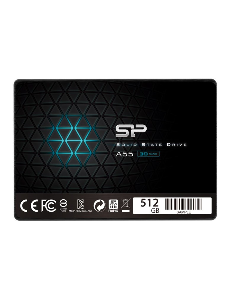 SILICON POWER SSD A55 512GB, 2.5", SATA III, 560-530MB/s 7mm, TLC