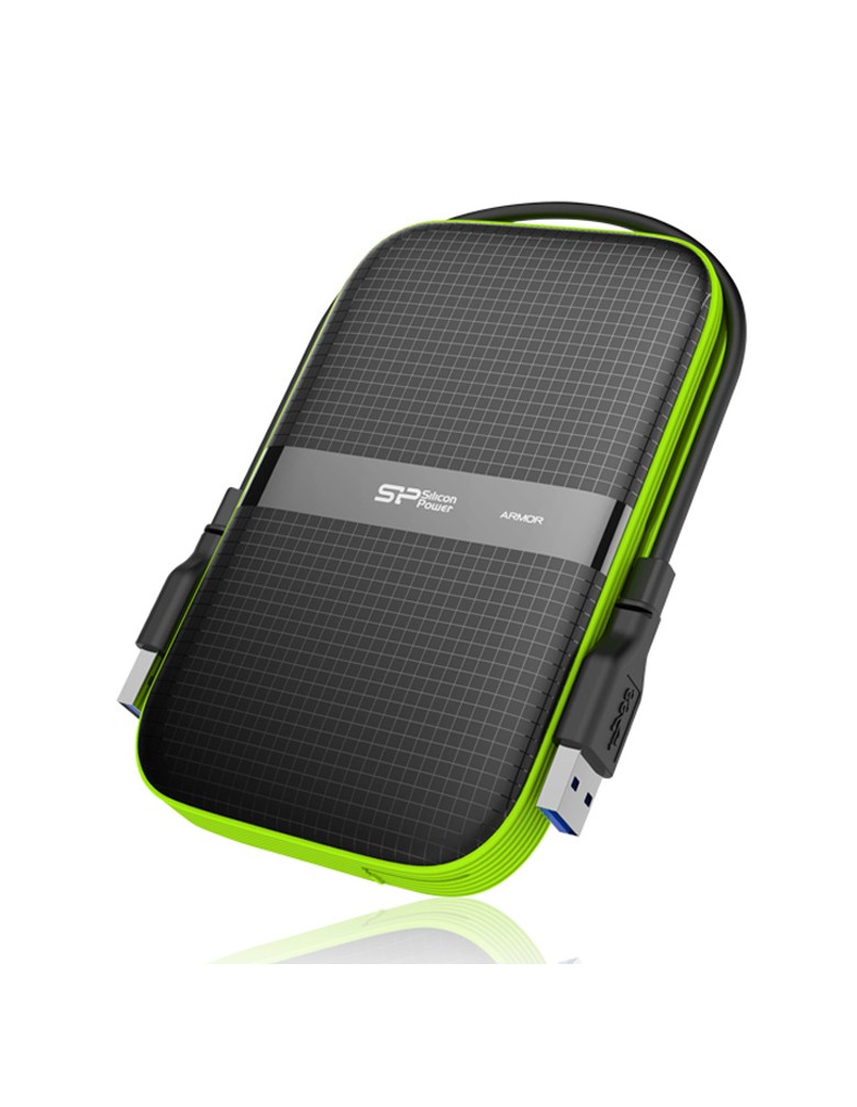 SILICON POWER εξωτερικός HDD Armor A60, 1TB, USB 3.1, πράσινος