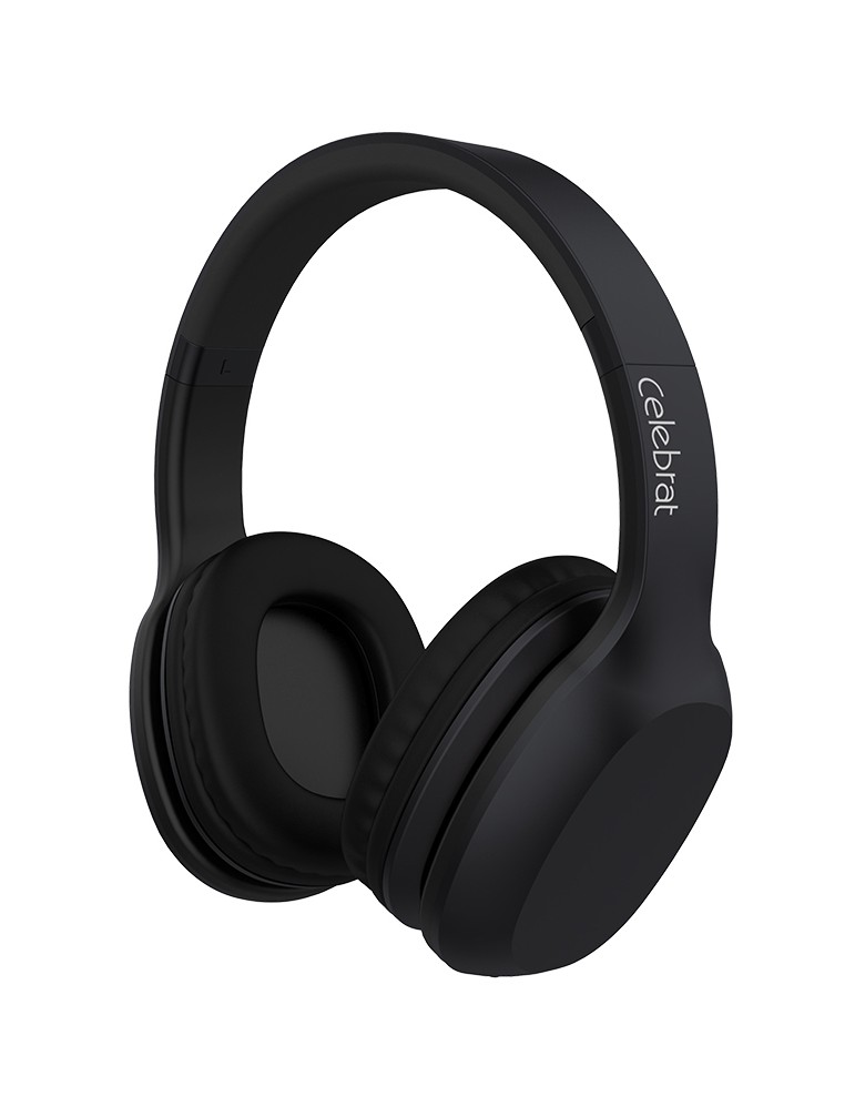 CELEBRAT Bluetooth headphones A18-BK, wireless & wired, μαύρο