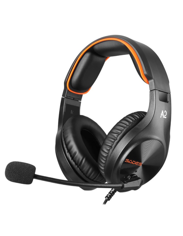 SADES Gaming Headset A2, multiplatform, 3.5mm, μαύρα