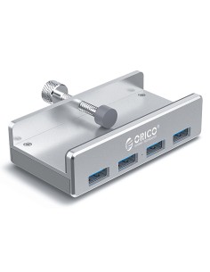 ORICO USB hub MH4PU-SV-BP με κλιπ, 4x θυρών, 5Gbps, USB...