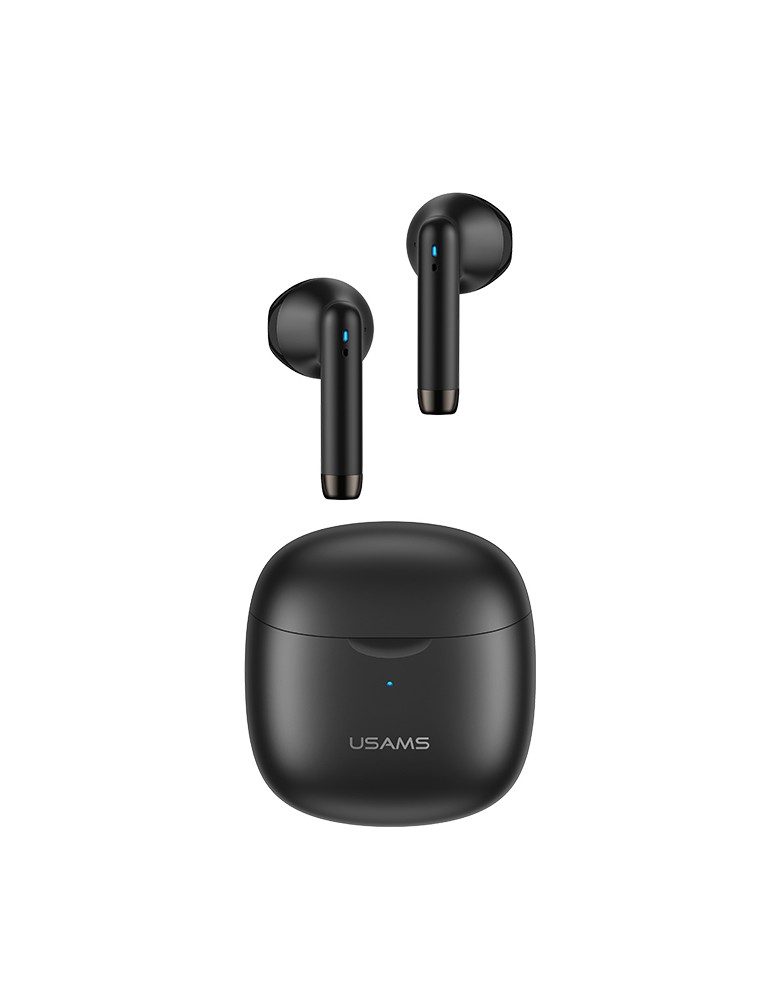 USAMS earphones IA04 με θήκη φόρτισης, True Wireless, Φ13mm, μαύρα