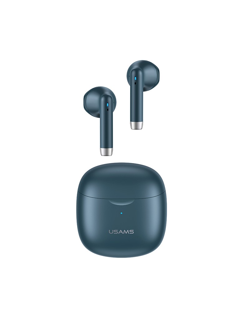 USAMS earphones IA04 με θήκη φόρτισης, True Wireless, Φ13mm, μπλε