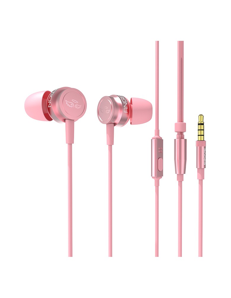 SADES gaming earphones Wings 10, μικρόφωνο, 3.5mm, magnetic, Φ10mm, ροζ