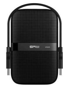 SILICON POWER εξωτερικός HDD Armor A60, 1TB, USB 3.2, μαύρος