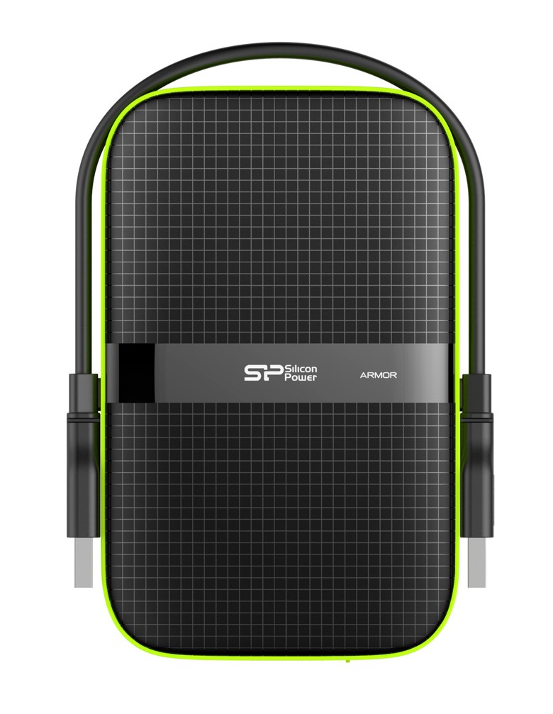 SILICON POWER εξωτερικός HDD Armor A60, 4TB, USB 3.2, πράσινος