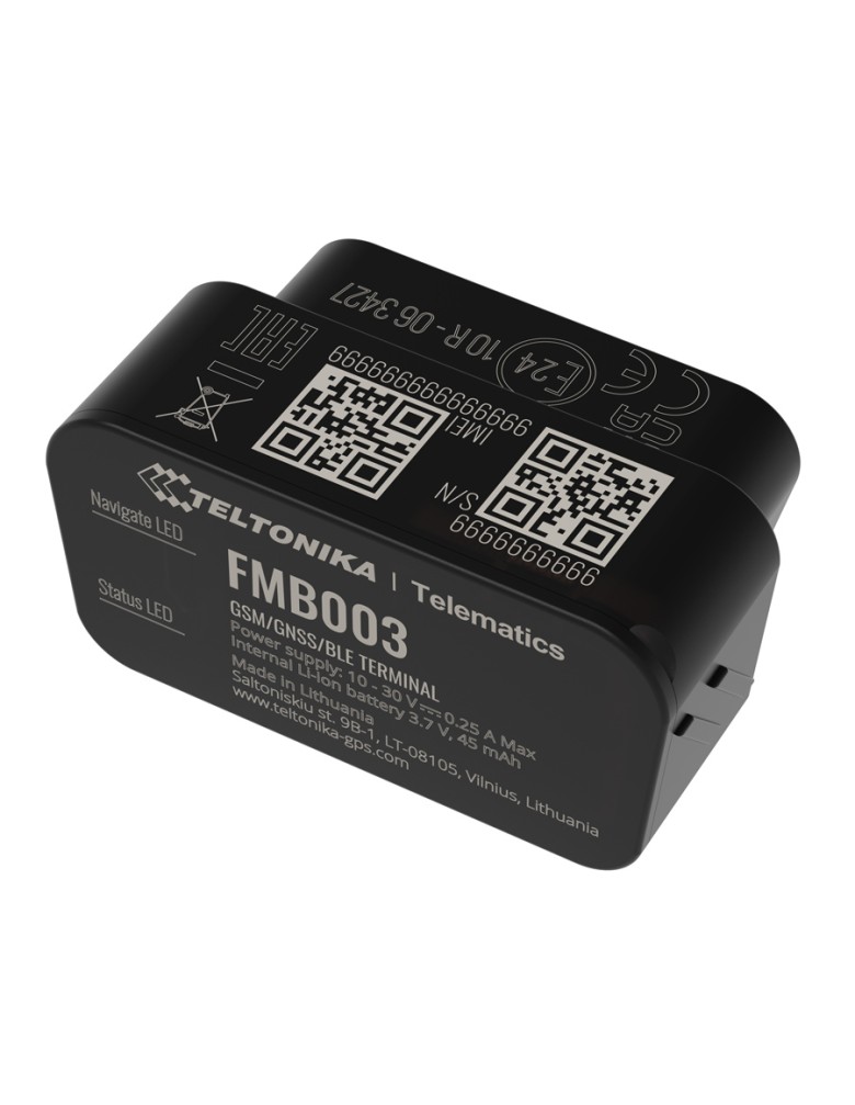 TELTONIKA GPS Tracker αυτοκινήτου FMB00377NJ01, GSM/GPRS/GNSS, Bluetooth