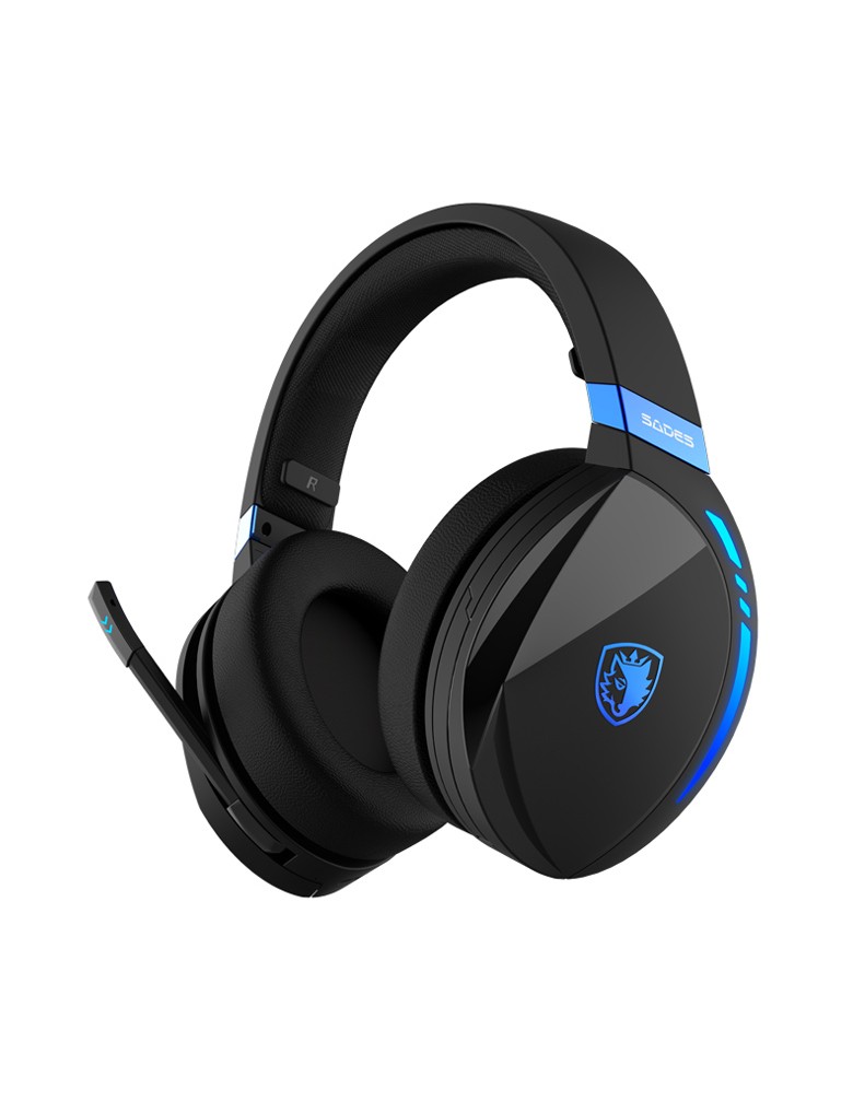 SADES gaming headset Warden I, wireless & wired. multiplatform BT, μαύρο