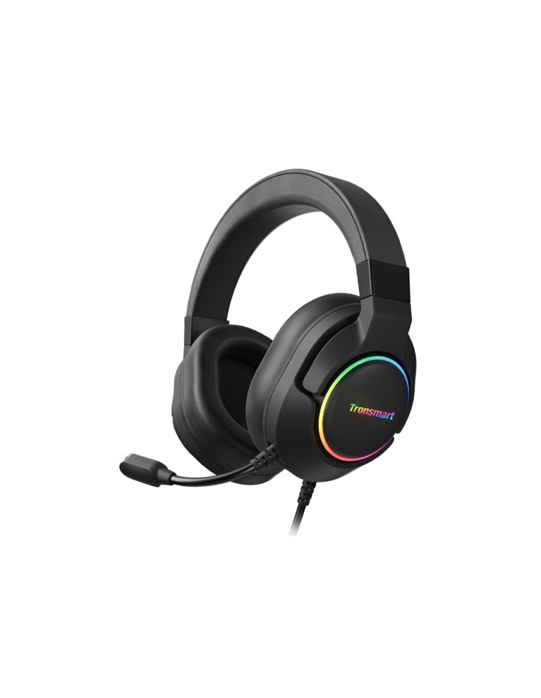 TRONSMART gaming headset Sparkle, USB, multiplatform, 50mm, μαύρο