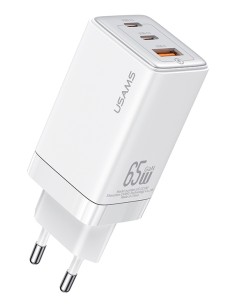 USAMS φορτιστής τοίχου US-CC180, USB & 2x USB-C, 65W PD,...