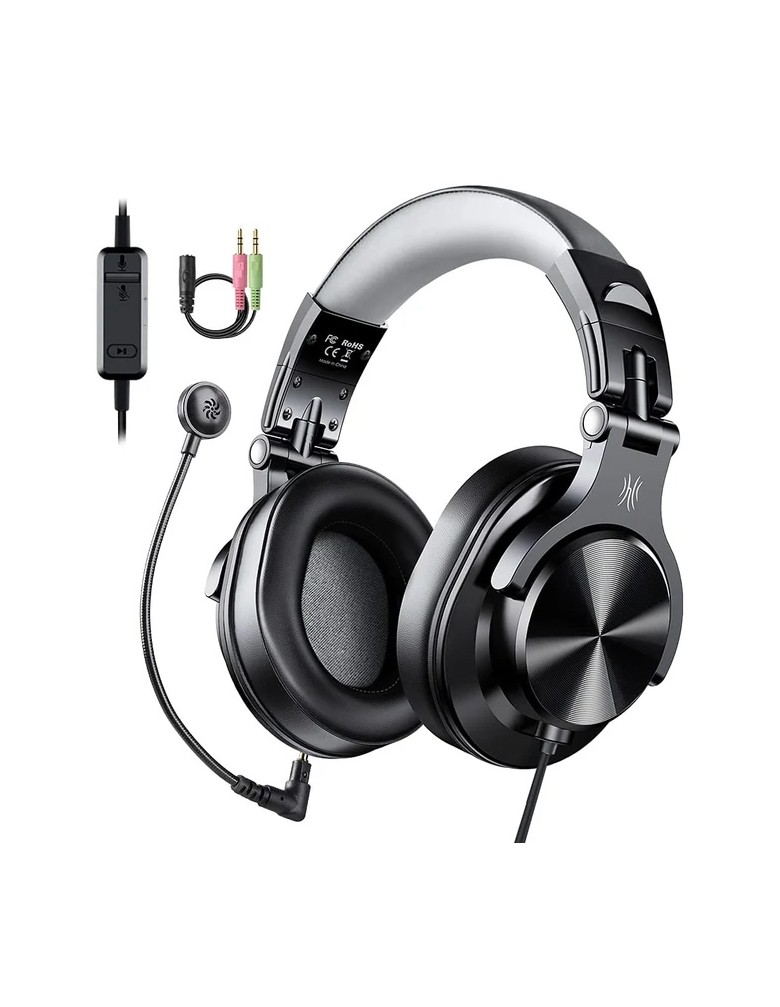 ONEODIO gaming headset Fusion A71D, 3.5mm σύνδεση, Hi-Res, 40mm, μαύρο