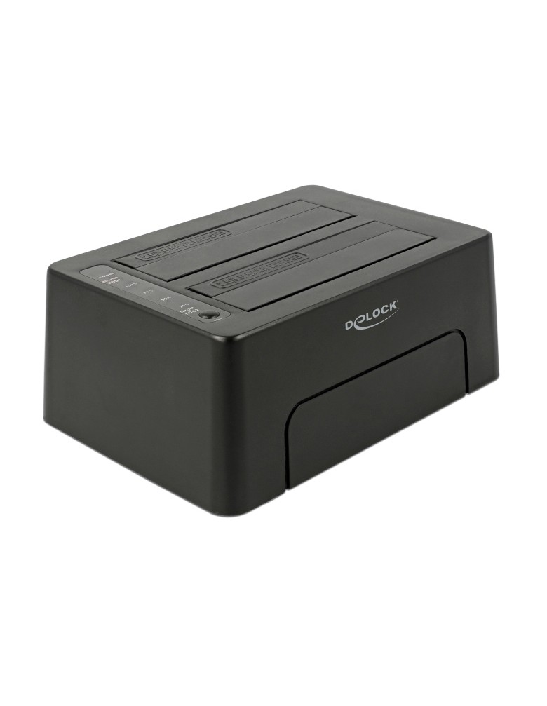 DELOCK docking station 63957, clone function, 2x HDD/SSD, 6Gb/s, μαύρο