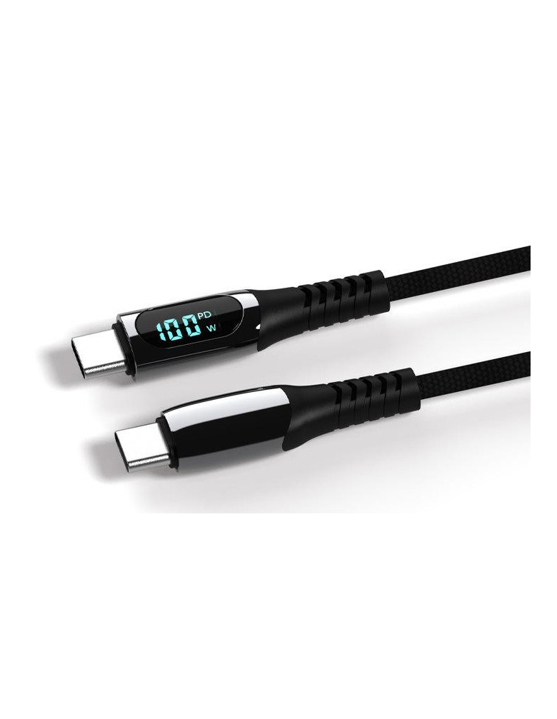 LEMI 100W Nylon Braid Digital Display USB Cable