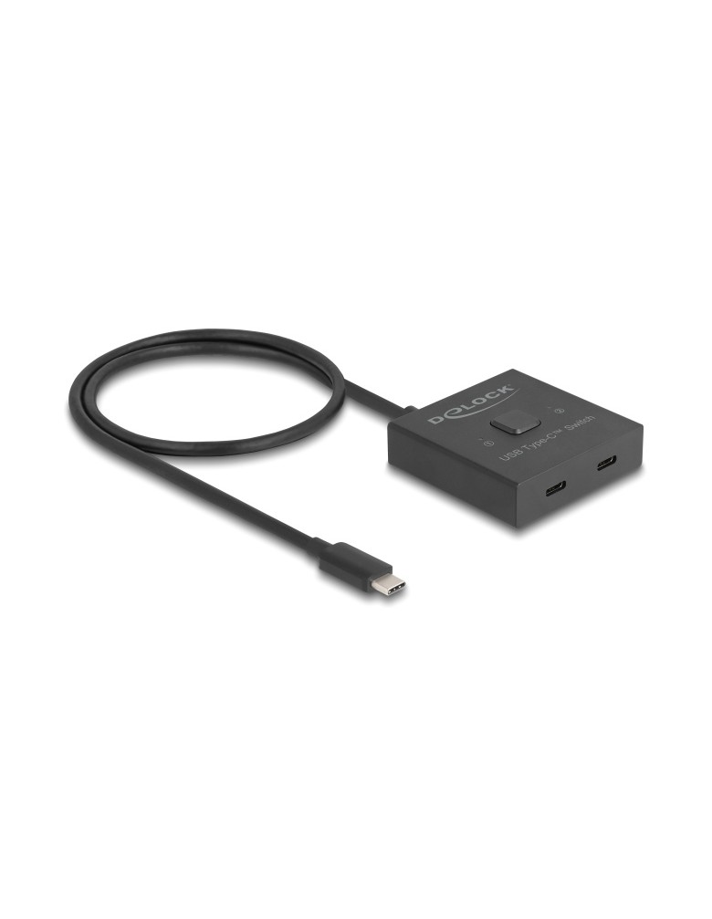 DELOCK USB-C switch 18911, 2 σε 1 bidirectional, 10Gbps, 8K, 100W, μαύρο