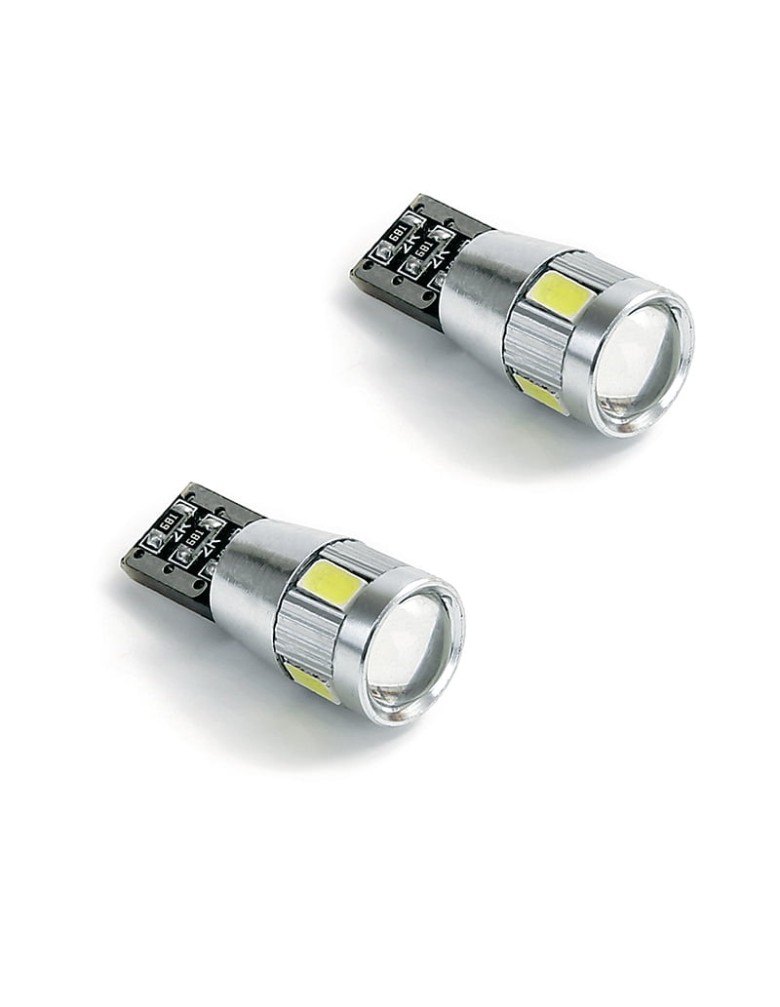 ΛΑΜΠΕΣ LED T10 Wedge-CANBUS 24V 2 ΤΜΧ - ΑΣΠΡΟ