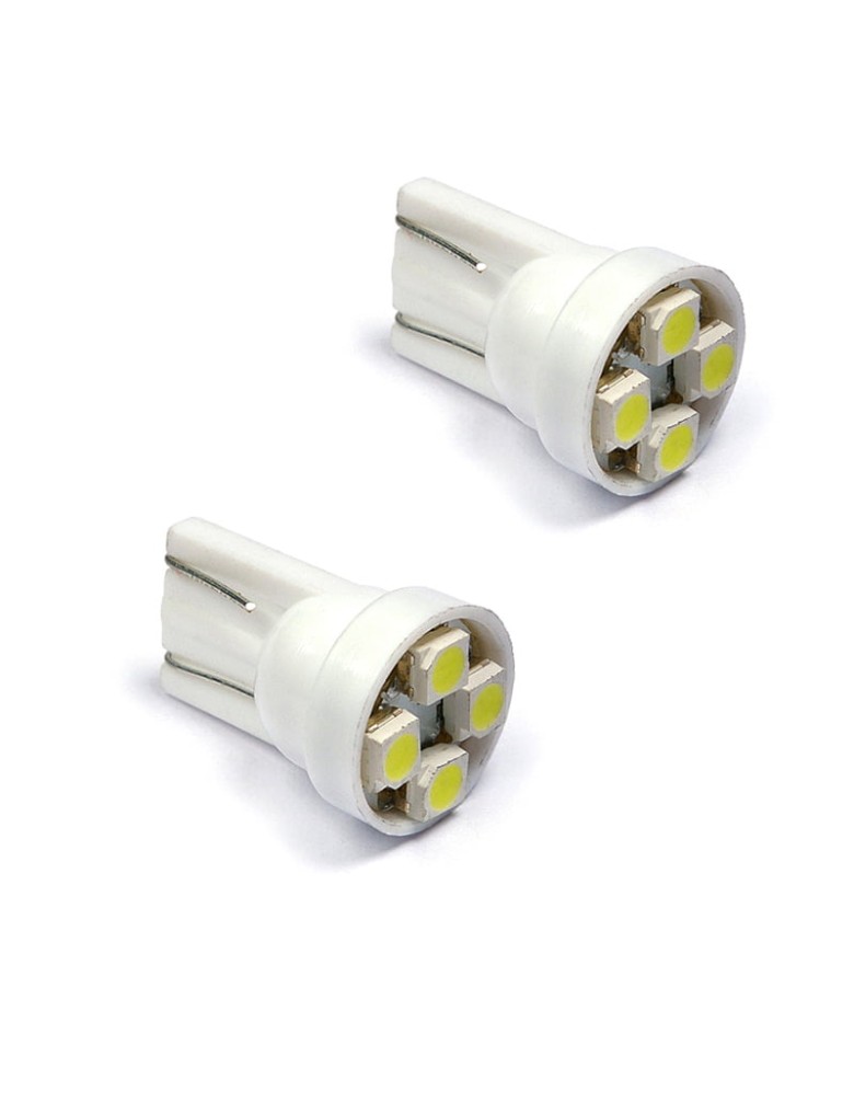 ΛΑΜΠΕΣ 4 LED T10 wedge 12V 2 ΤΜΧ