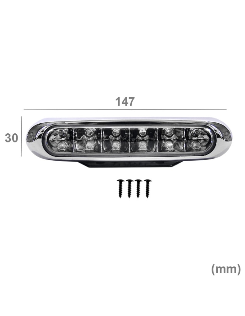 ΠΡΟΒΟΛΕΙΣ ΙΝΟΧ DAYLIGHT LED ΜΠΛΕ 12V