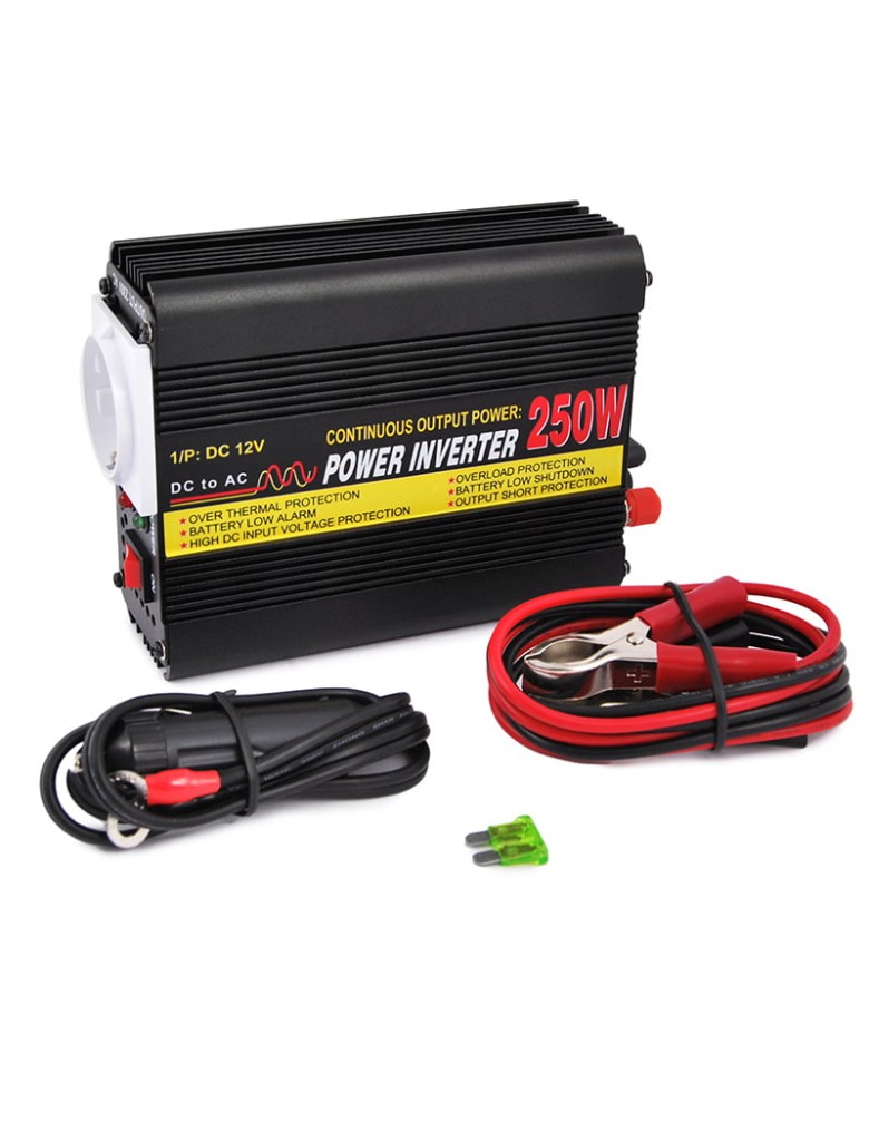 ΜΕΤΑΣΧΗΜΑΤΙΣΗΣ 12V ΣΕ 250W ΜΕ 2 ΜΠΡΙΖΕΣ