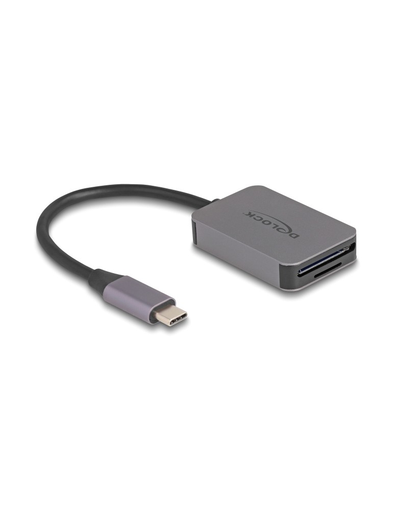 DELOCK card reader 91009 για SD & micro SD, USB-C, 5 Gbps, γκρι