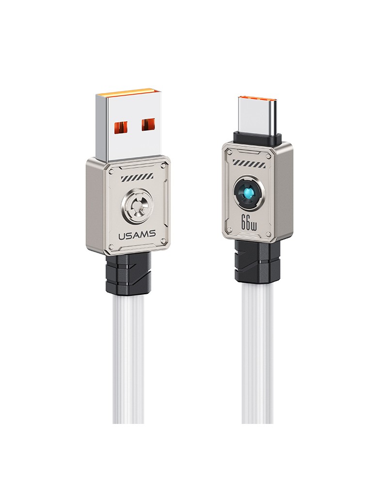 USAMS καλώδιο USB-C σε USB US-SJ686, 66W, 480Mbps, 1.2m, λευκό