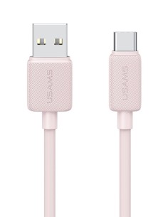 USAMS καλώδιο USB-C σε USB US-SJ688, 15W, 480Mbps, 1m, ροζ