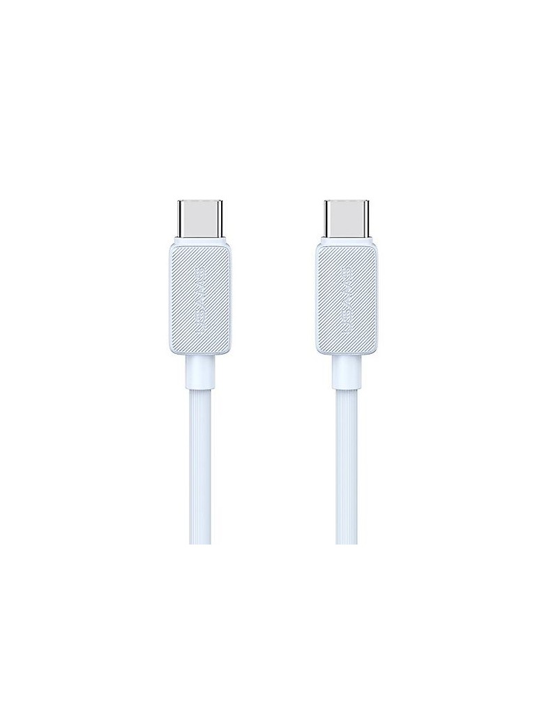 USAMS καλώδιο USB-C σε USB-C US-SJ691, 60W, 480Mbps, 1m, μπλε