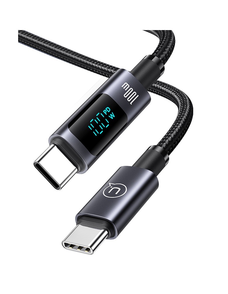 USAMS καλώδιο USB-C σε USB-C US-SJ671, 100W, 480Mbps, 1.2m, μαύρο