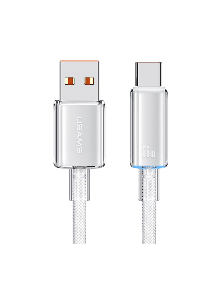 USAMS καλώδιο USB-C σε USB US-SJ658, 66W, 480Mbps, 1.2m, λευκό