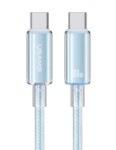 USAMS καλώδιο USB-C σε USB-C US-SJ660, 100W, 480Mbps,...