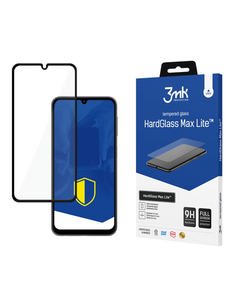 3MK HardGlass Max Lite Full Screen Samsung Galaxy A25 5G Μαύρο - 3MK - Μαύρο - Galaxy A25 5G