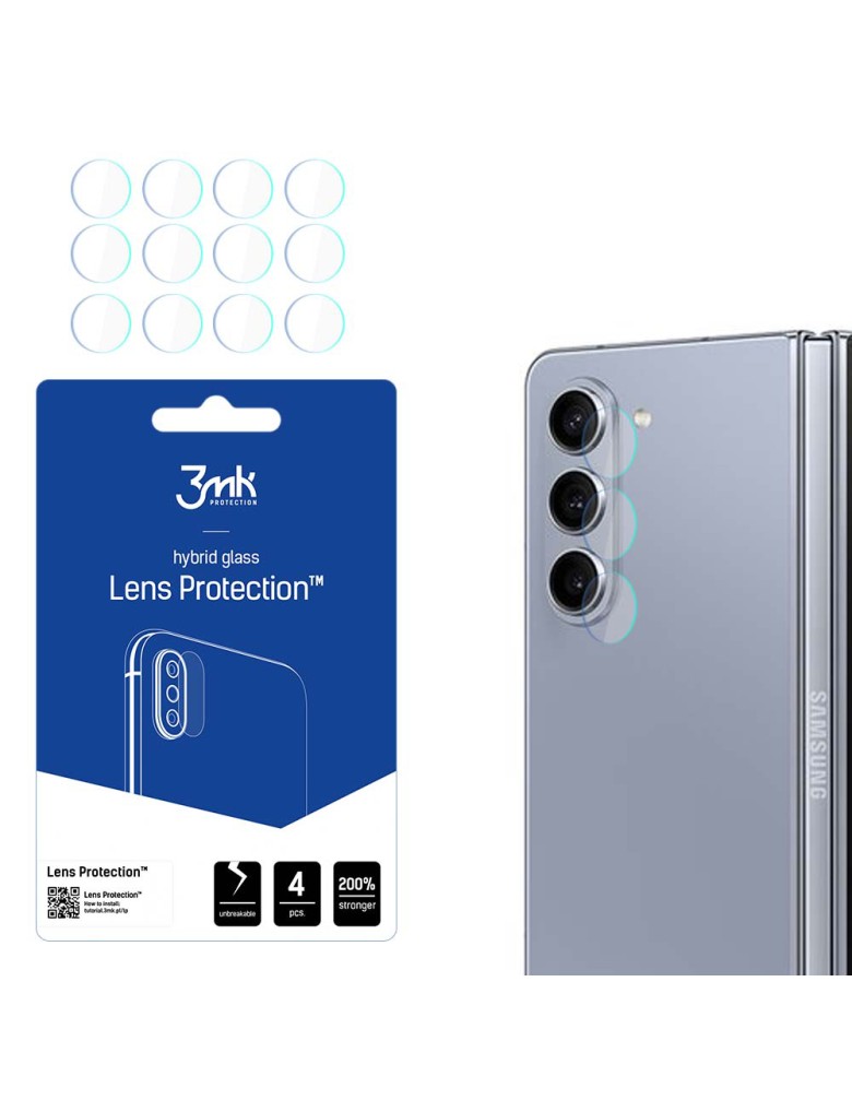 3MK FG Camera Lens Flexible Glass Film Prοtector 7H Samsung (4τμ) Galaxy Z Fold 5 (Front) - 3MK - Galaxy Z Fold 5 (Front)