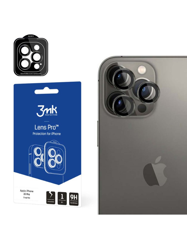 3MK Lens Protection Pro Προστασία Κάμερας Apple iPhone 15 Pro Graphite - 3MK - Graphite - iPhone 15 Pro