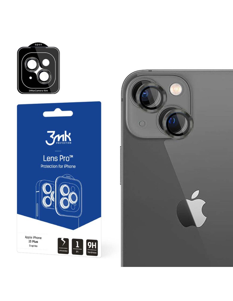 3MK Lens Protection Pro Προστασία Κάμερας Apple iPhone 15 Plus Graphite - 3MK - Graphite - iPhone 15 Plus