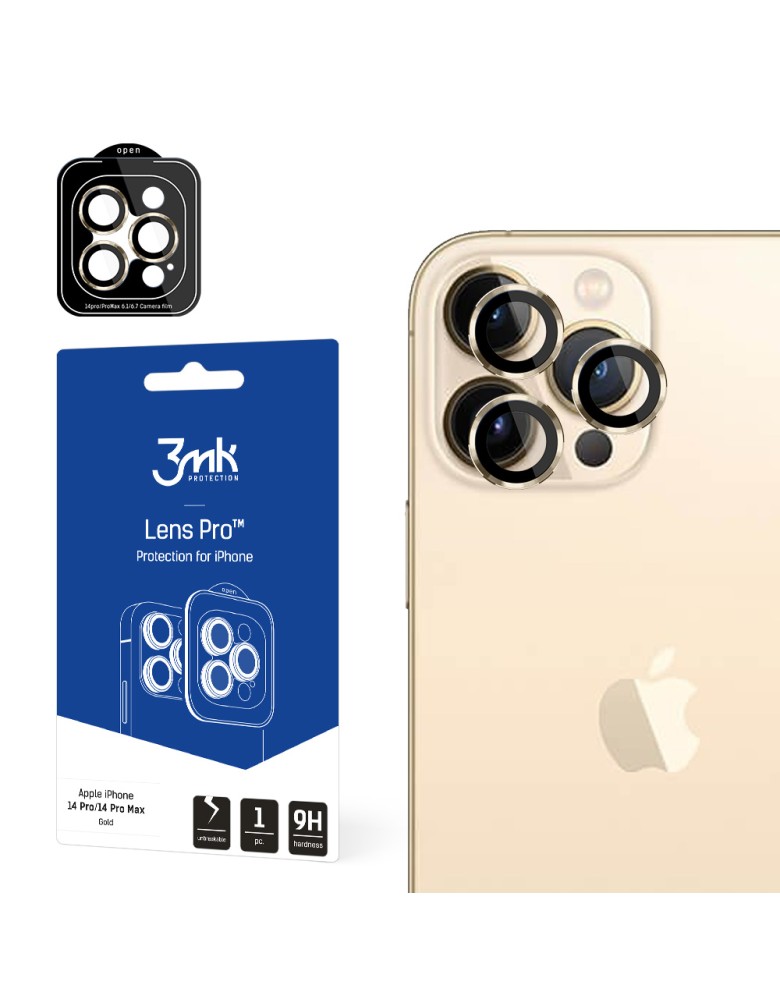 3MK Lens Protection Pro Προστασία Κάμερας Apple iPhone 14 Pro / iPhone 14 Pro Max Gold - 3MK - Gold - iPhone 14 Pro, iPhone 14 P