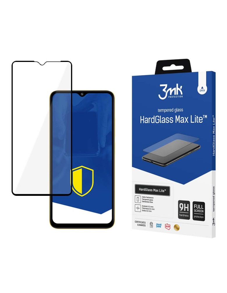 3MK HardGlass Max Lite Full Screen Xiaomi Poco M5 Μαύρο - 3MK - Μαύρο - Poco M5