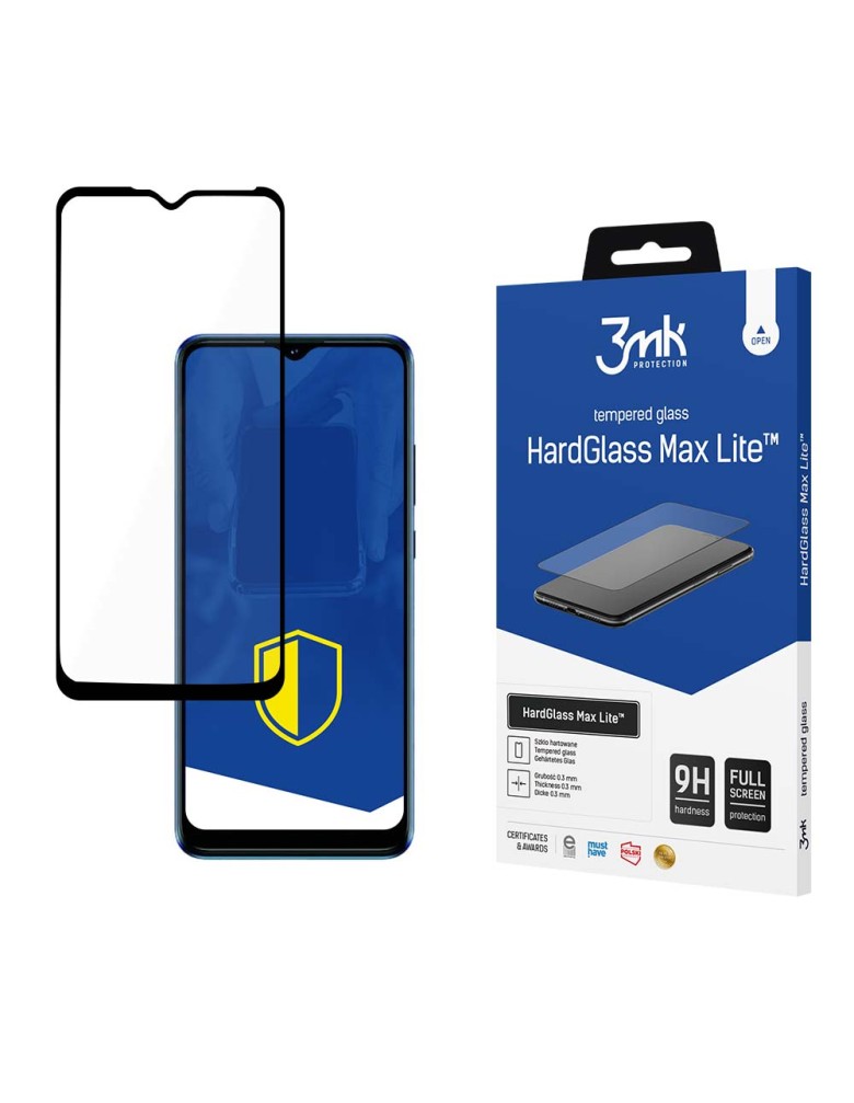 3MK HardGlass Max Lite Full Screen TCL 30 SE / TCL 30E Μαύρο - 3MK - Μαύρο - TCL 30 SE, TCL 30E