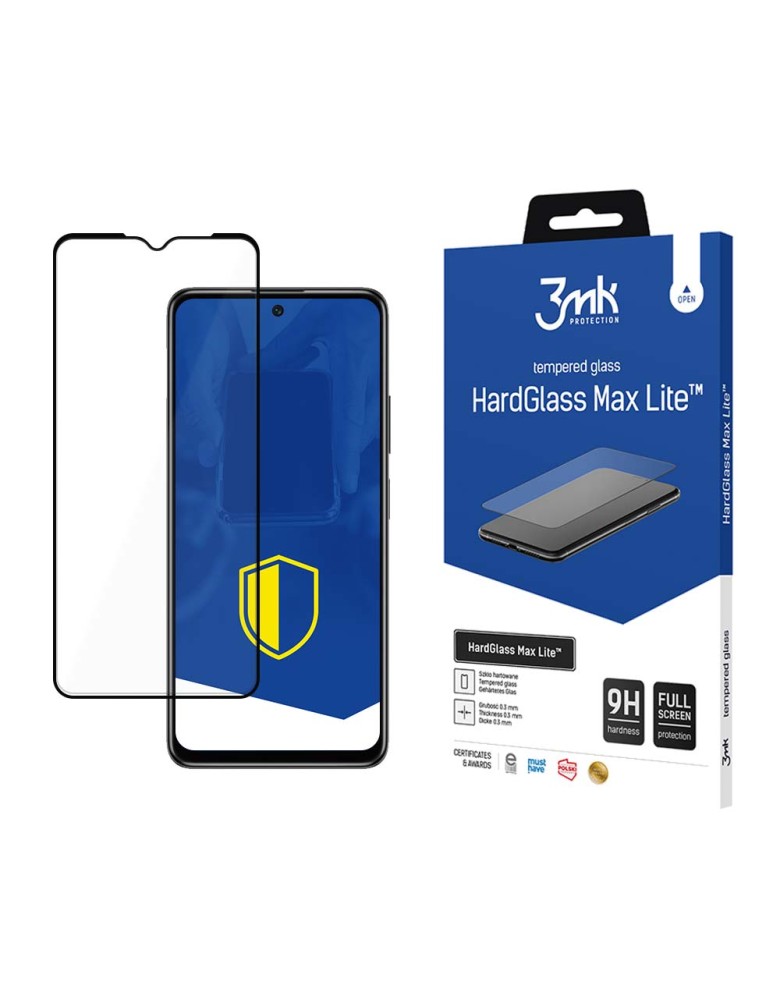 3MK HardGlass Max Lite Full Screen Xiaomi Poco M4 5G Μαύρο - 3MK - Μαύρο - POCO M4 5G