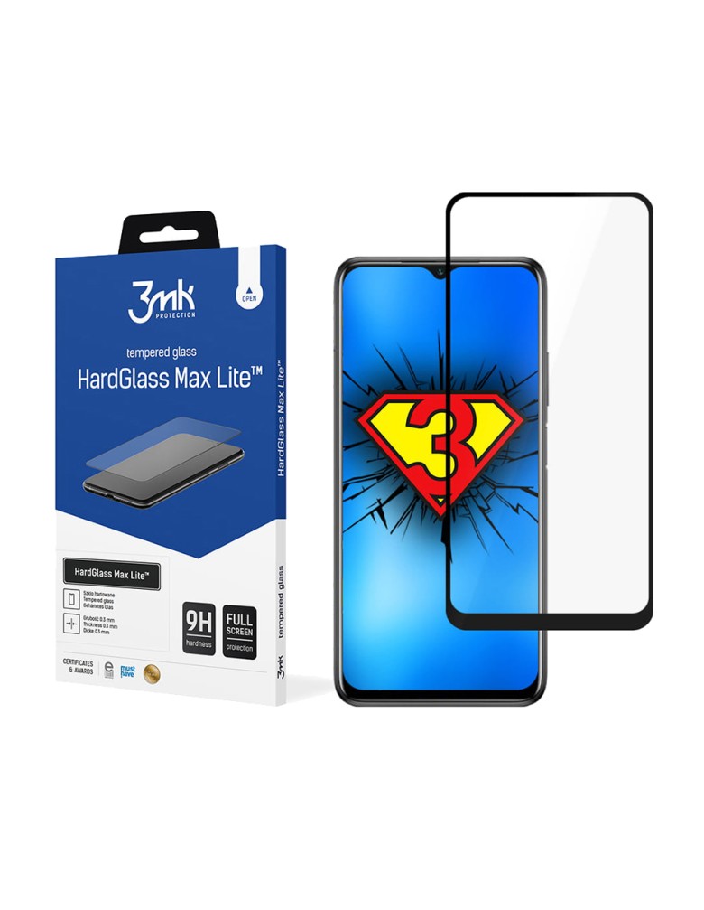 3MK HardGlass Max Lite Full Screen Realme C35 Μαύρο - 3MK - Μαύρο - Realme C35