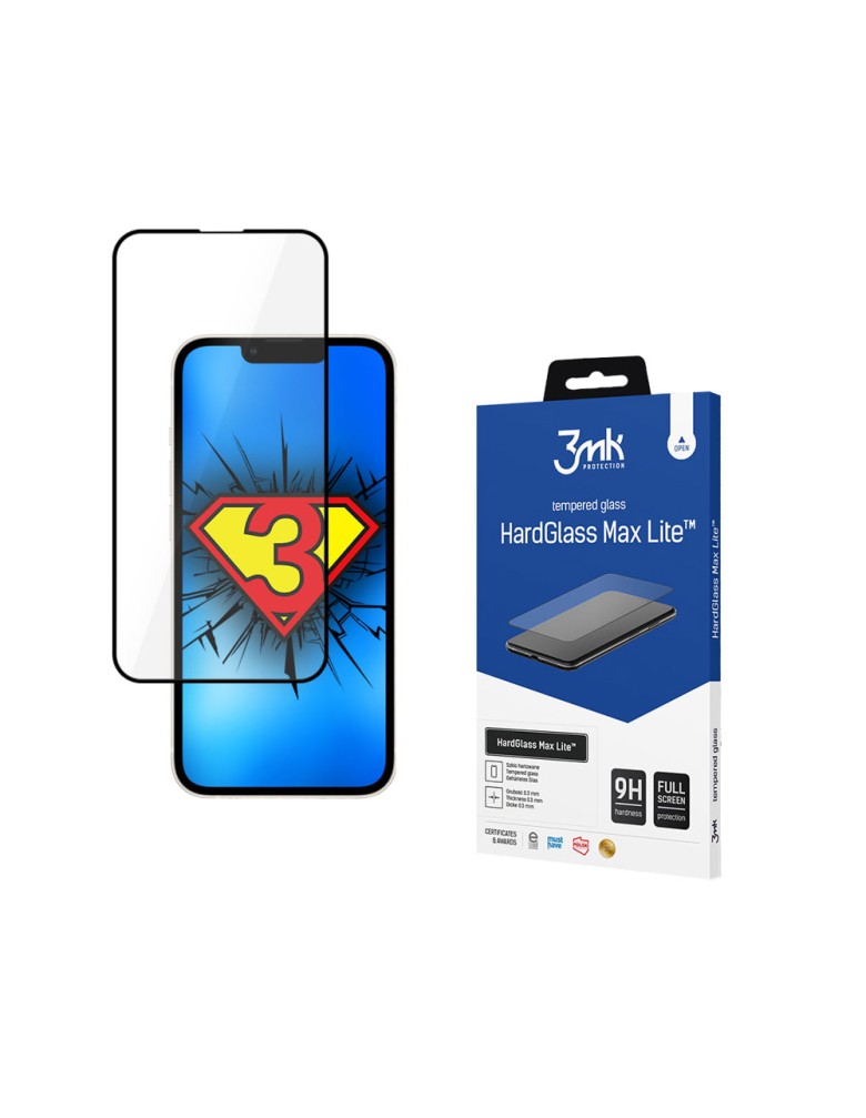 3MK HardGlass Max Lite Full Screen Apple iPhone 13 Pro Max Μαύρο - 3MK - Μαύρο - iPhone 13 Pro Max