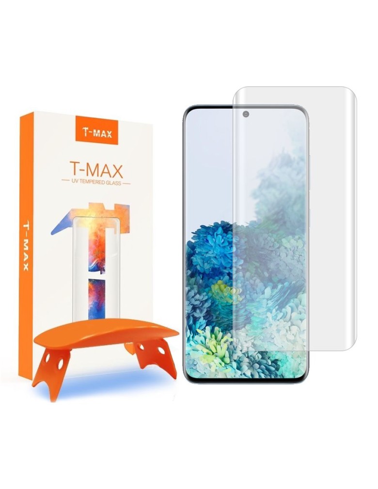 T-MAX UV Glass Samsung + Λάμπα UV Galaxy S20 Διάφανο - T-Max - Διάφανο - Galaxy S20